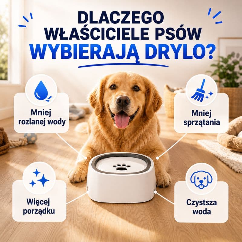 Drylo - Niechlapiąca Miska dla Psa i Kota