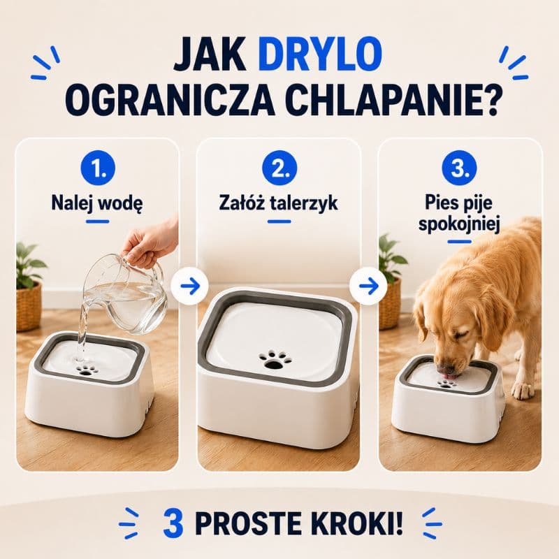 Drylo - Niechlapiąca Miska dla Psa i Kota