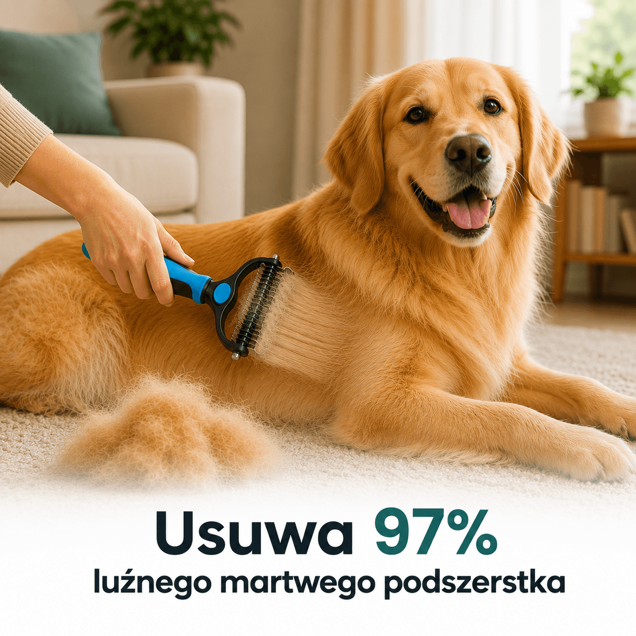 Undero – Dwustronna szczotka z technologią DualCoat™ usuwająca 97% martwego podszerstka